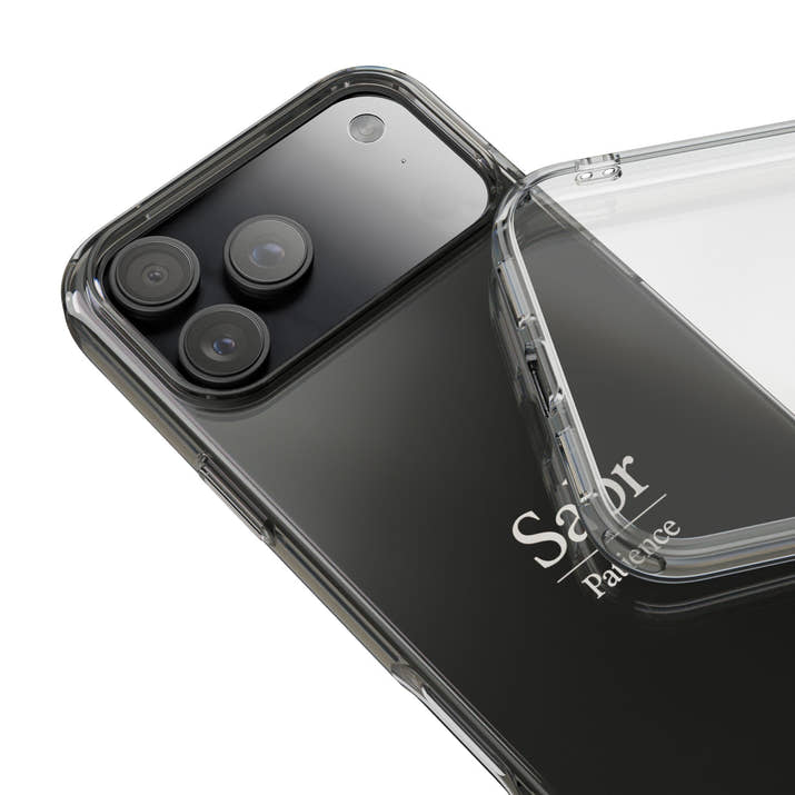 Phone Case - Clear Impact-Resistant with 'Sabr' Design, Motivational Gift