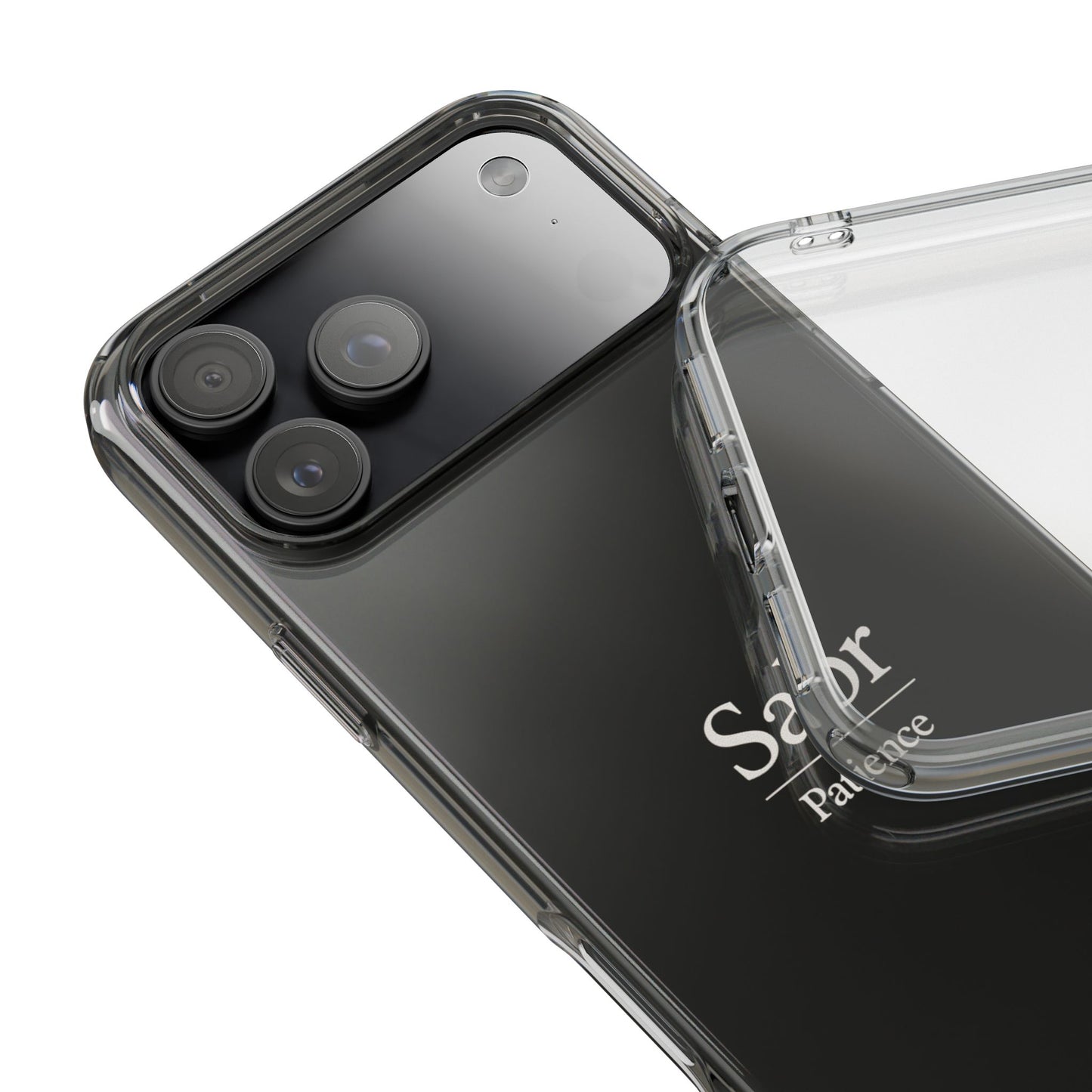 Phone Case - Clear Impact-Resistant with 'Sabr' Design, Motivational Gift
