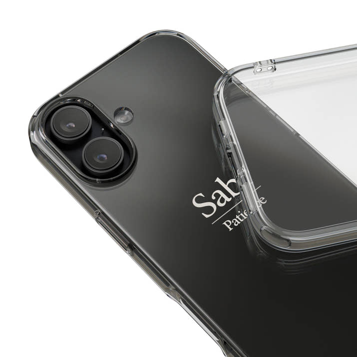 Phone Case - Clear Impact-Resistant with 'Sabr' Design, Motivational Gift