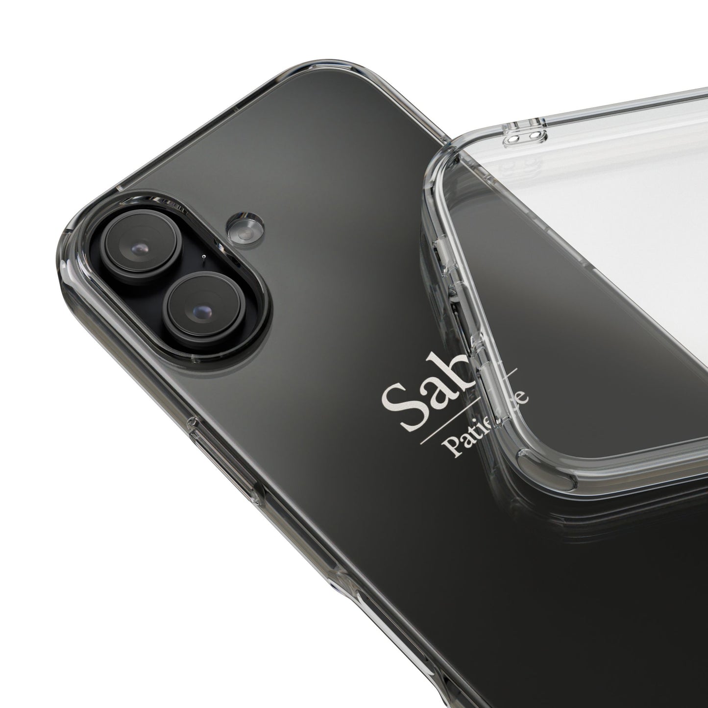 Phone Case - Clear Impact-Resistant with 'Sabr' Design, Motivational Gift
