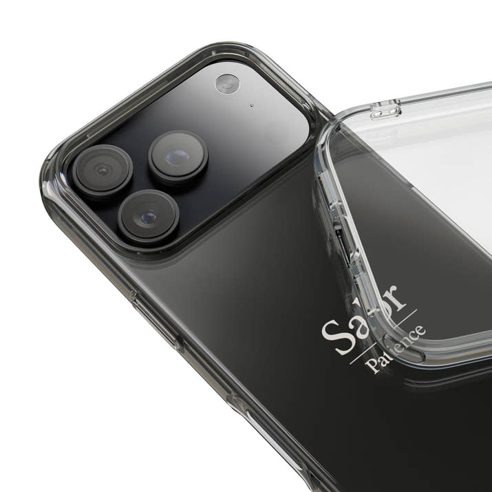 Phone Case - Clear Impact-Resistant with 'Sabr' Design, Motivational Gift