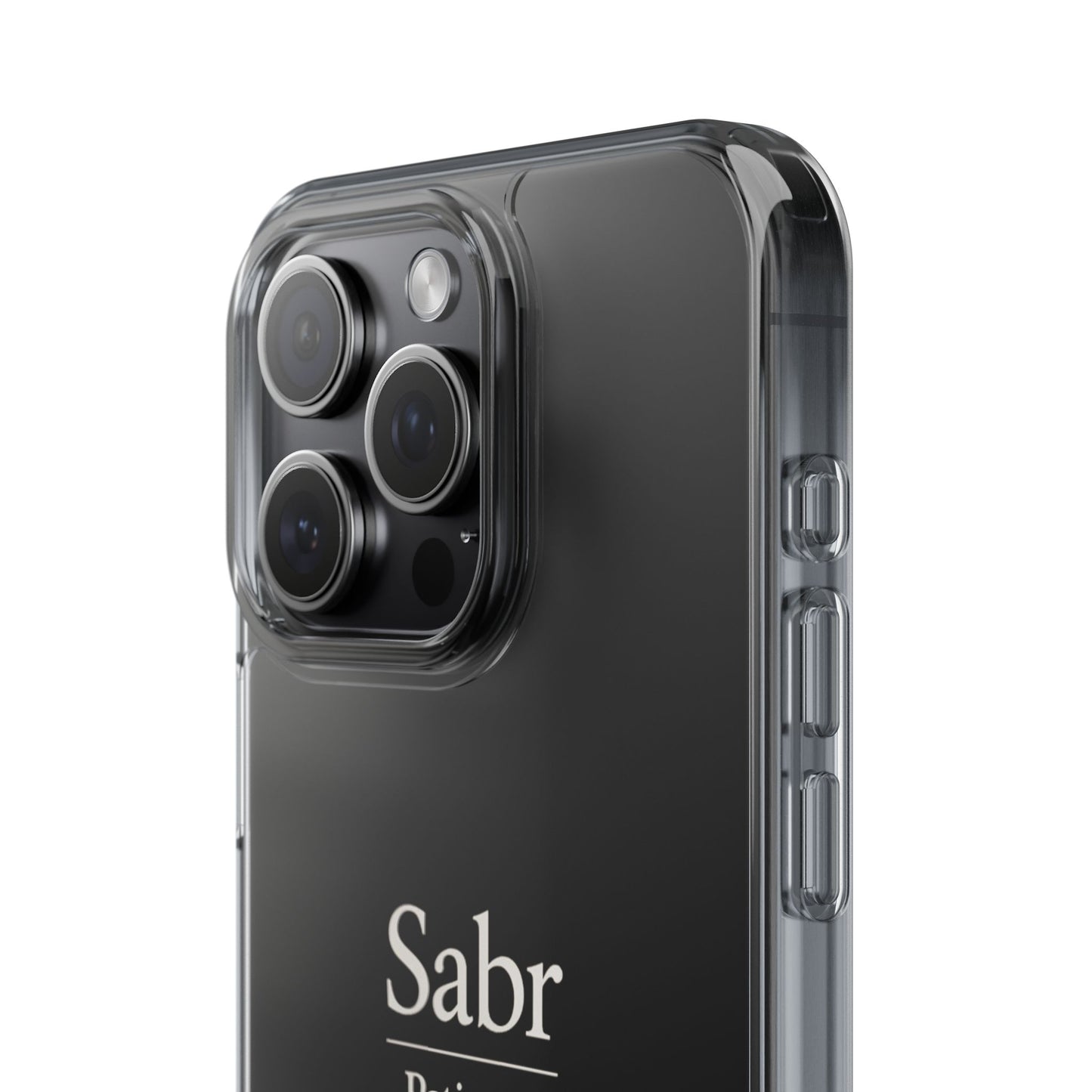Phone Case - Clear Impact-Resistant with 'Sabr' Design, Motivational Gift
