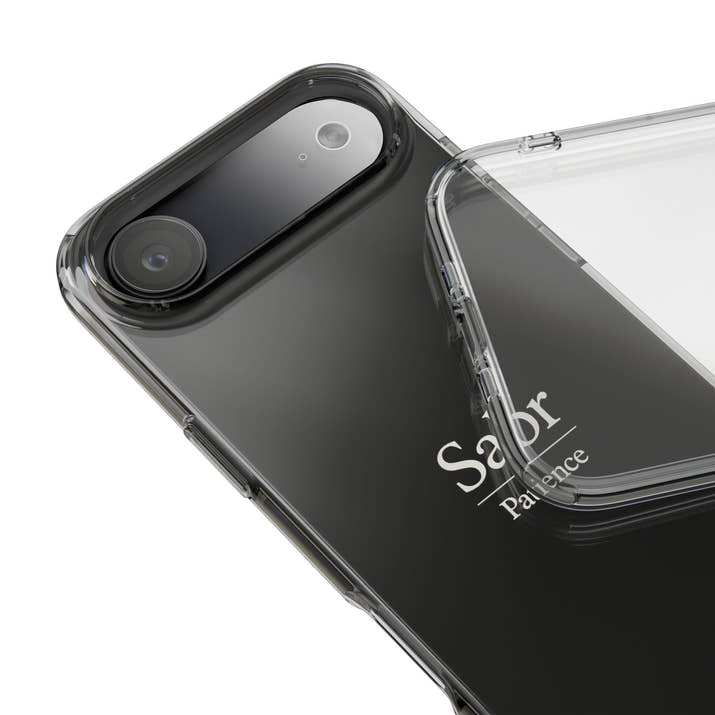 Phone Case - Clear Impact-Resistant with 'Sabr' Design, Motivational Gift