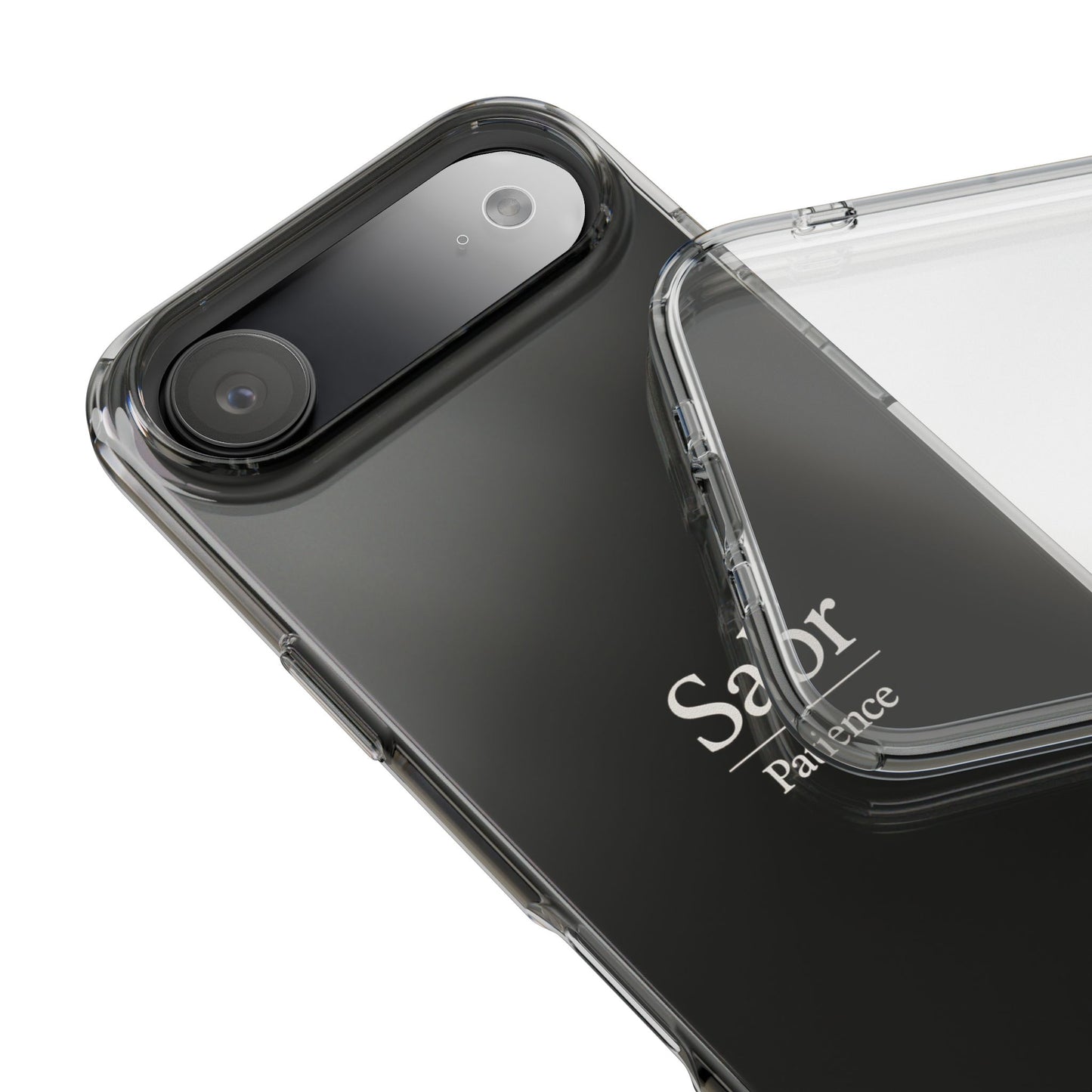 Phone Case - Clear Impact-Resistant with 'Sabr' Design, Motivational Gift