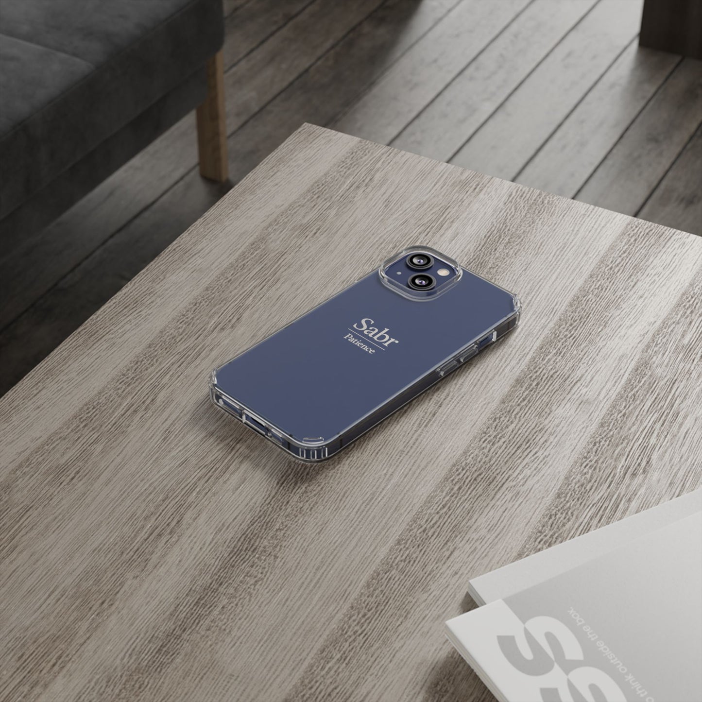 Phone Case - Clear Impact-Resistant with 'Sabr' Design, Motivational Gift