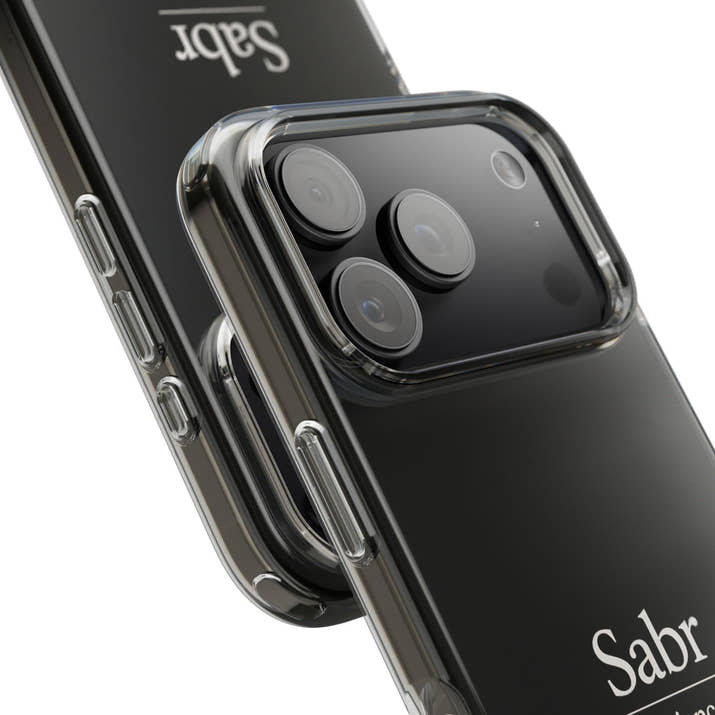 Phone Case - Clear Impact-Resistant with 'Sabr' Design, Motivational Gift
