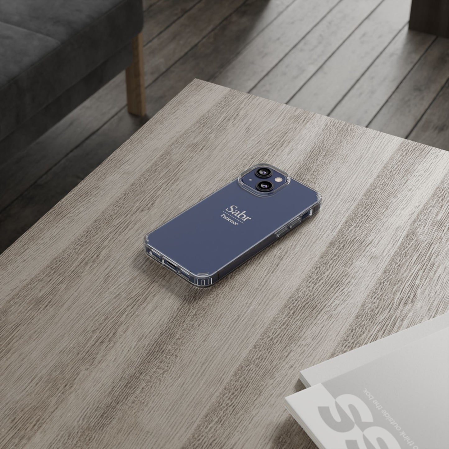Phone Case - Clear Impact-Resistant with 'Sabr' Design, Motivational Gift