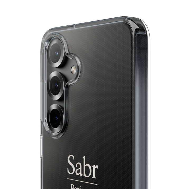 Phone Case - Clear Impact-Resistant with 'Sabr' Design, Motivational Gift