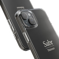 Phone Case - Clear Impact-Resistant with 'Sabr' Design, Motivational Gift