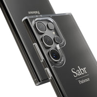 Phone Case - Clear Impact-Resistant with 'Sabr' Design, Motivational Gift