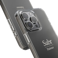 Phone Case - Clear Impact-Resistant with 'Sabr' Design, Motivational Gift