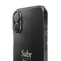 Phone Case - Clear Impact-Resistant with 'Sabr' Design, Motivational Gift