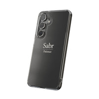 Phone Case - Clear Impact-Resistant with 'Sabr' Design, Motivational Gift